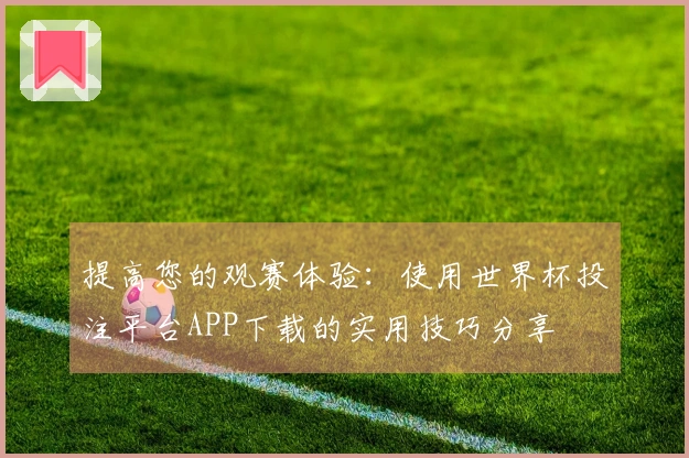 提高您的观赛体验：使用世界杯投注平台APP下载的实用技巧分享